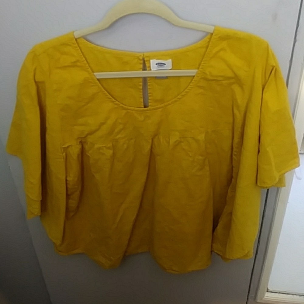 Old Navy XL Boxy Mustard Blouse